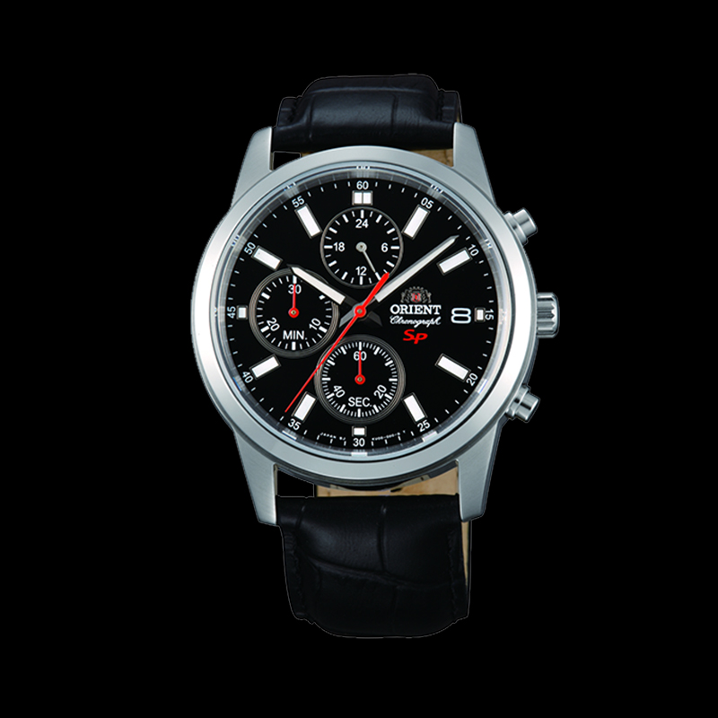 ORIENT: Quartz Sports Watch, Leather Strap - 42.0mm (KU00004B)