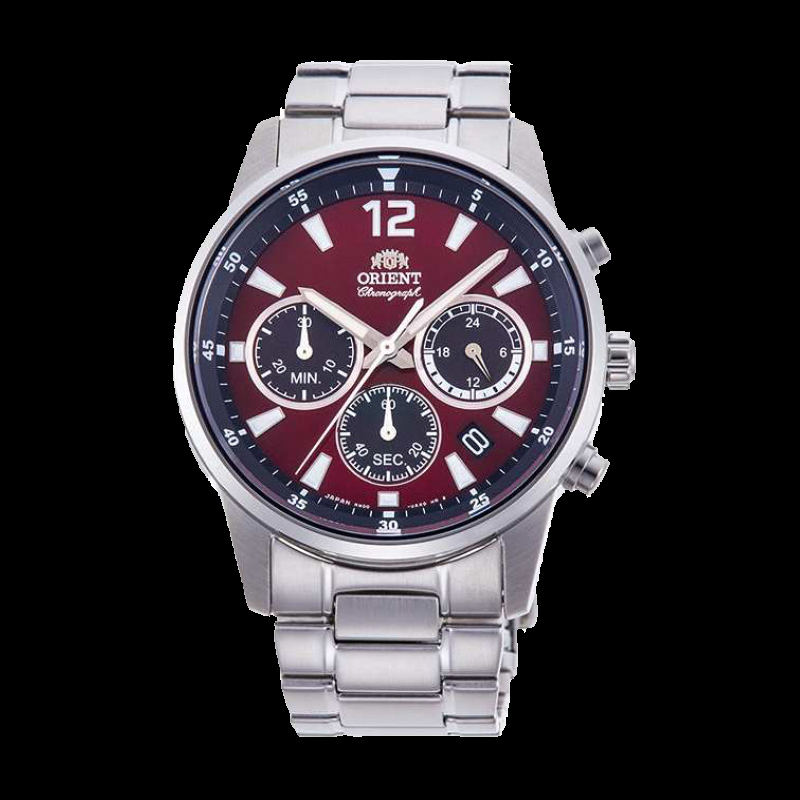 ORIENT: Quartz Sports Watch, Metal Strap - 42mm (RA-KV0004R)
